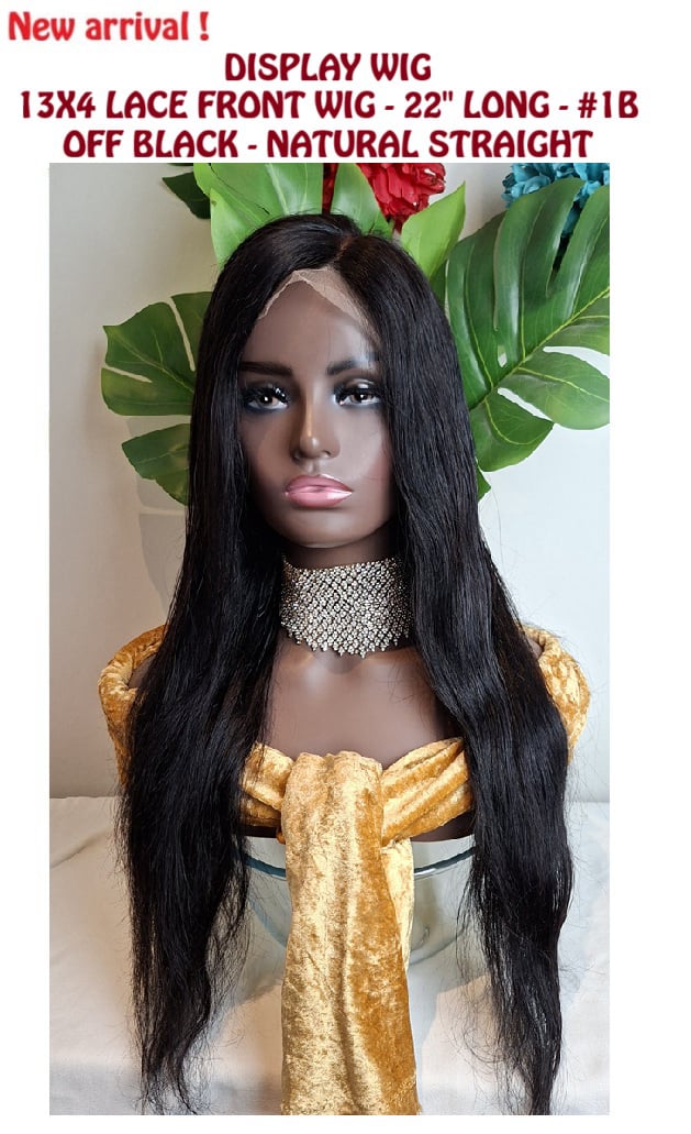 Indian Remy Lace Front wig, natural straight, 22 inches