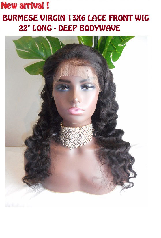 13x 6 lace front wig - 22 inches long - Deep Body wave